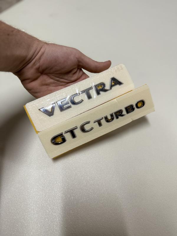 Vectra ve GTC Turbo Krom Bagaj Yazısı Seti 2’li 3M 3D ABS