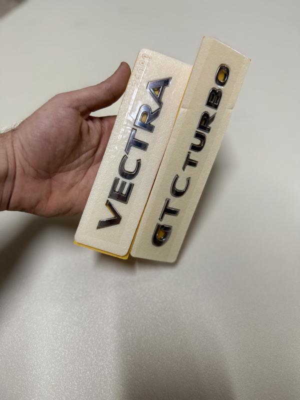 Vectra ve GTC Turbo Krom Bagaj Yazısı Seti 2’li 3M 3D ABS
