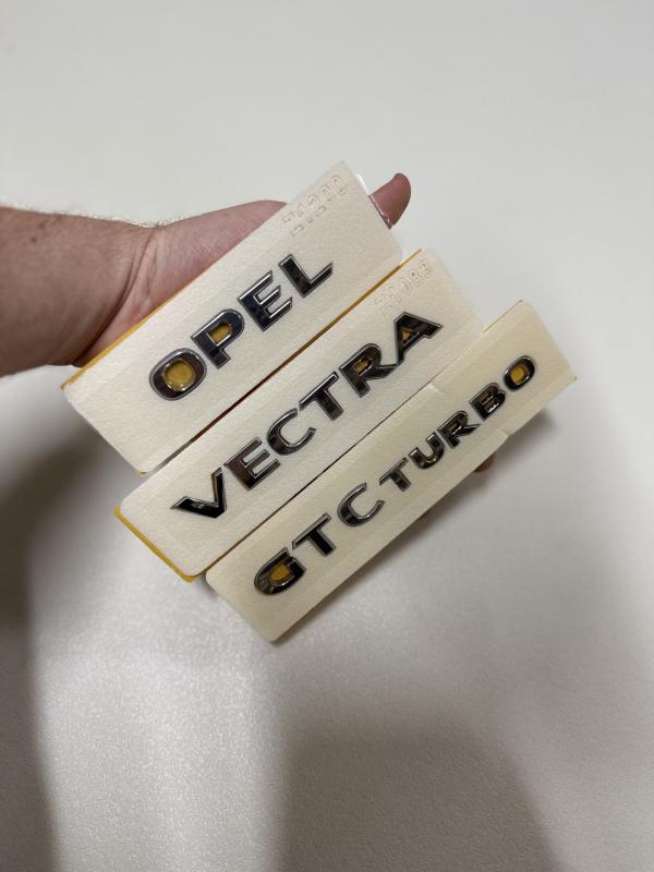Opel-Vectra ve GTC Turbo Krom Bagaj Yazısı Seti 3’lü 3M 3D ABS
