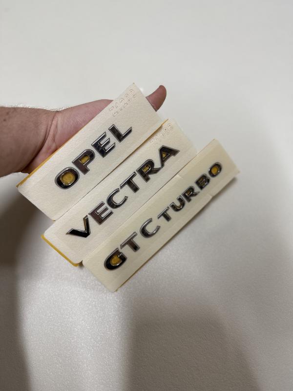 Opel-Vectra ve GTC Turbo Krom Bagaj Yazısı Seti 3’lü 3M 3D ABS