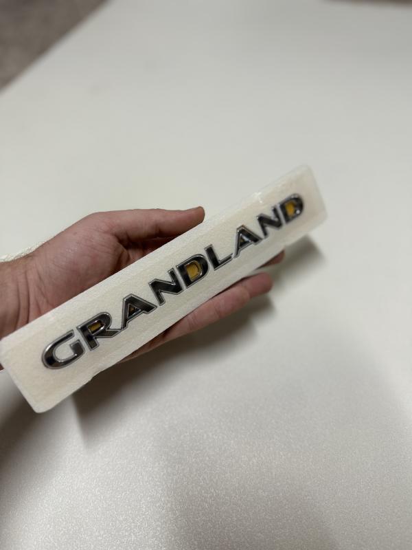 Grandland Krom Bagaj Yazısı 3M 3D ABS Logo Arma