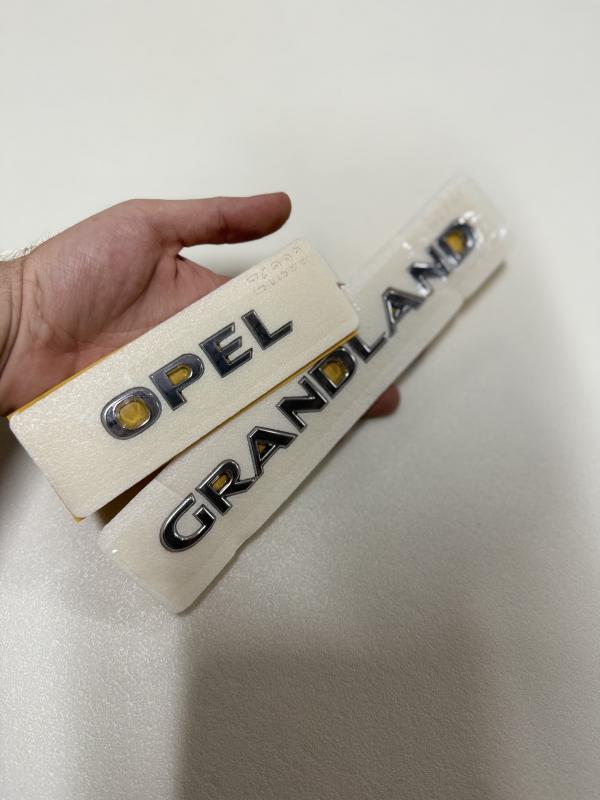Opel ve Grandland Krom Bagaj Yazısı Seti 2’li Paket Logo Arma 3M 3D ABS