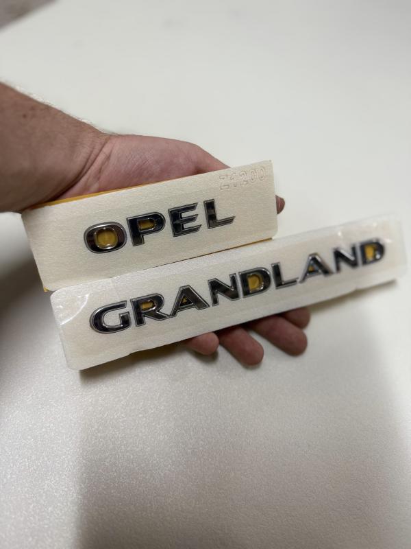 Opel ve Grandland Krom Bagaj Yazısı Seti 2’li Paket Logo Arma 3M 3D ABS