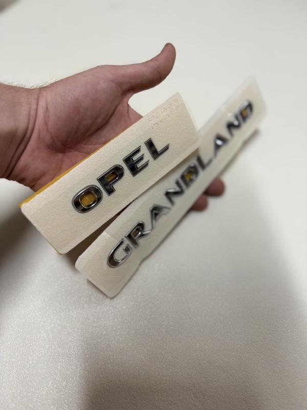 Opel ve Grandland Krom Bagaj Yazısı Seti 2’li Paket Logo Arma 3M 3D ABS