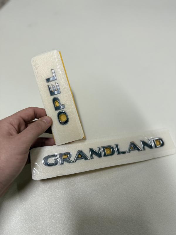 Opel ve Grandland Krom Bagaj Yazısı Seti 2’li Paket Logo Arma 3M 3D ABS