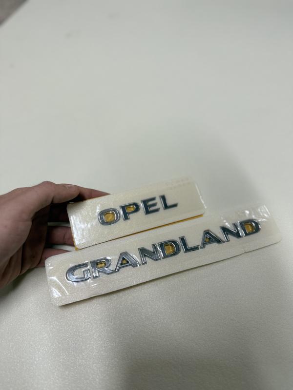 Opel ve Grandland Krom Bagaj Yazısı Seti 2’li Paket Logo Arma 3M 3D ABS