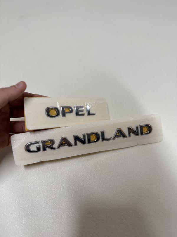 Opel ve Grandland Krom Bagaj Yazısı Seti 2’li Paket Logo Arma 3M 3D ABS
