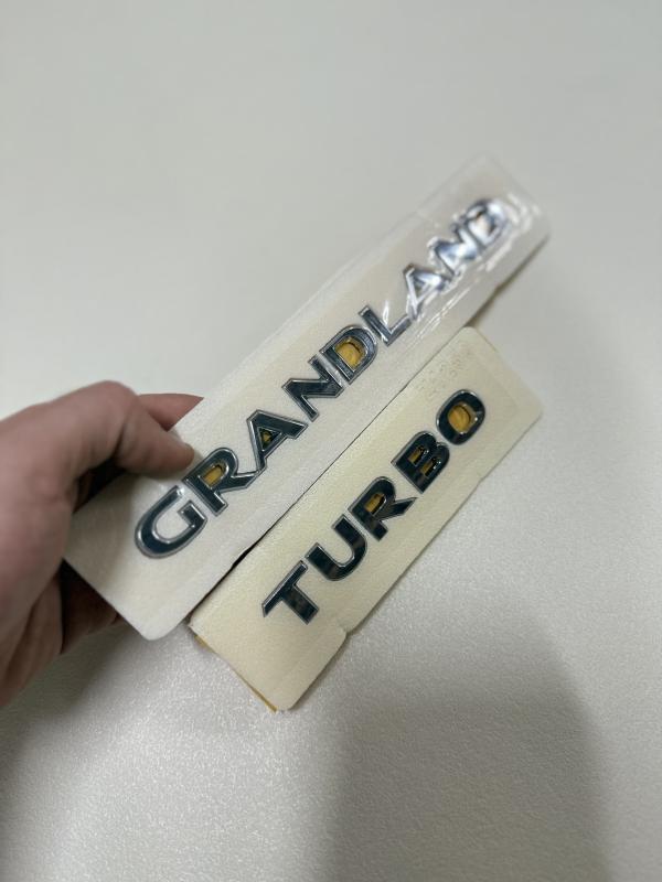Grandland ve Turbo Krom Bagaj Yazısı Seti 2’li Paket Logo Arma 3M 3D ABS