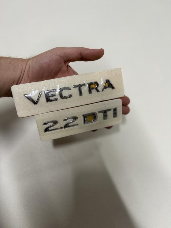 Vectra ve 2.2 DTI Krom Bagaj Yazısı Seti 3’lü 3M 3D ABS Arma Logo