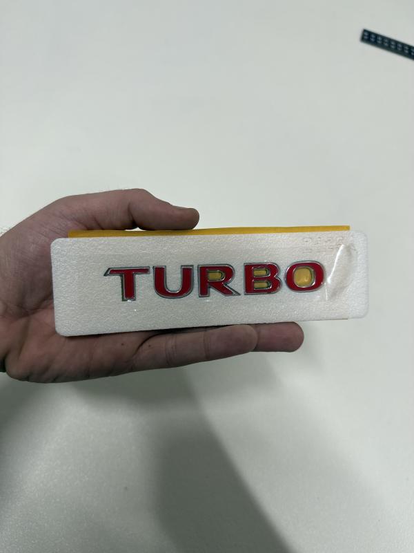 Opel Astra,Corsa,Insignia,Mokka,Zafira Turbo Kırmızı-Krom Bagaj Yazısı 3M 3D ABS Logo Arma