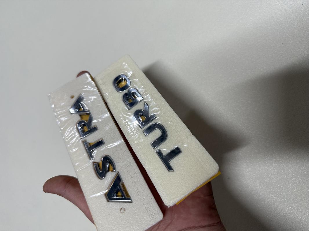 Astra ve Turbo Krom Bagaj Yazısı Seti 2’li 3M 3D ABS Logo Arma