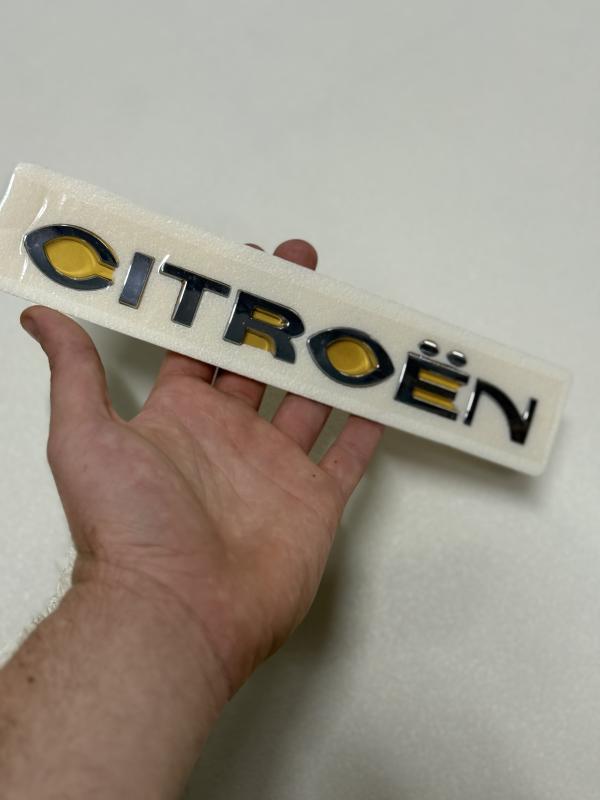 Citroen Krom Bagaj Yazısı Kalın Model Arma Logo 3M 3D ABS