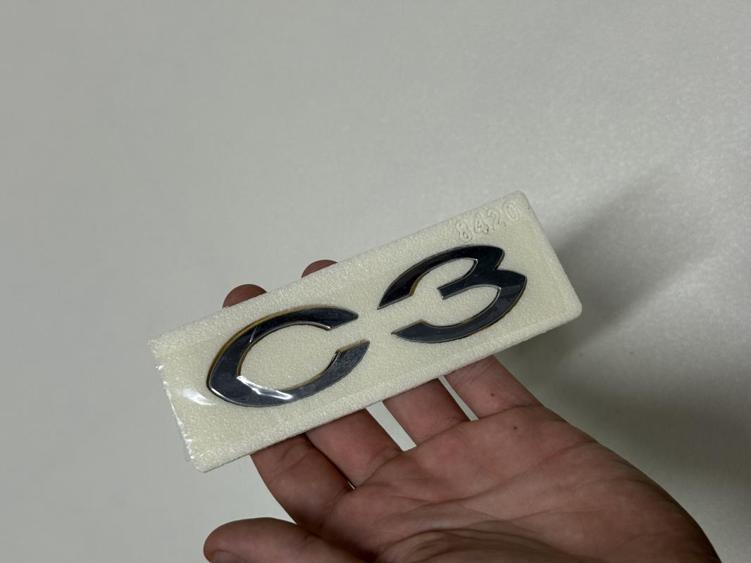 C3 Krom Bagaj Yazısı Kalın Model 3M 3D ABS