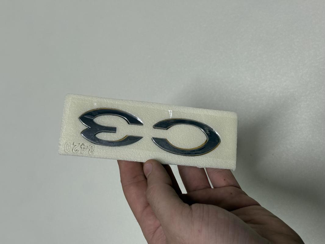 C3 Krom Bagaj Yazısı Kalın Model 3M 3D ABS