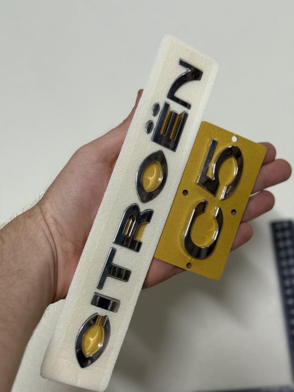 Citroen ve c5 Krom Bagaj Yazısı Seti 2’li 3M 3D ABS