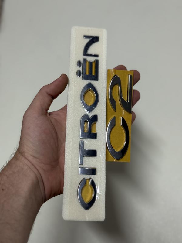 Citroen ve C2 Krom Bagaj Yazısı Seti 2’li 3M 3D ABS