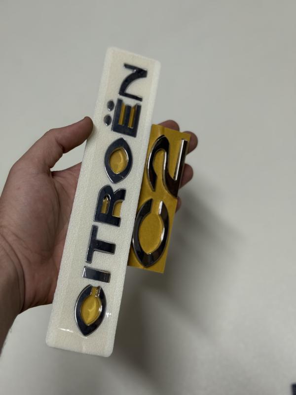 Citroen ve C2 Krom Bagaj Yazısı Seti 2’li 3M 3D ABS