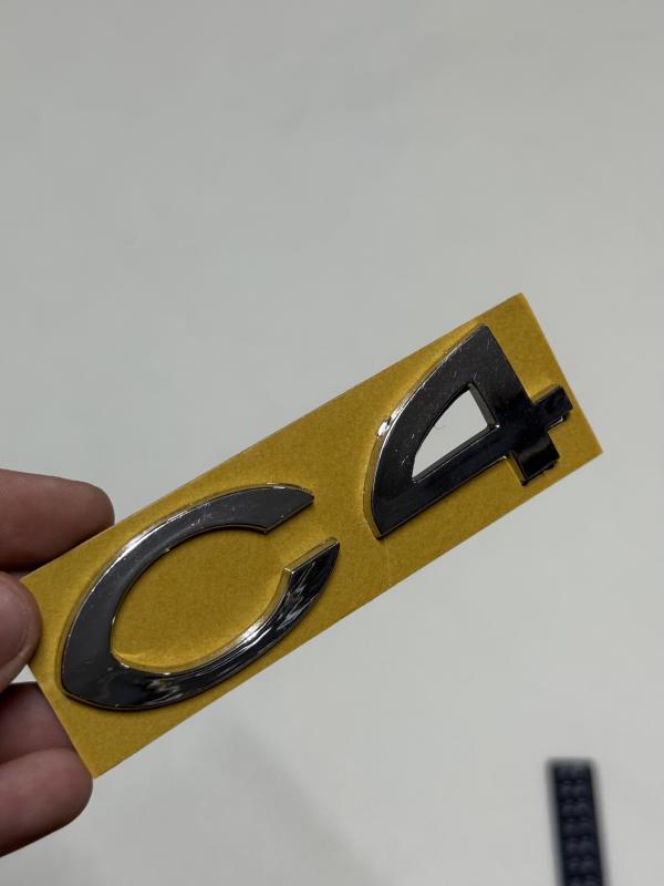 C4 Krom Bagaj Yazısı Kalın Model 3M 3D ABS