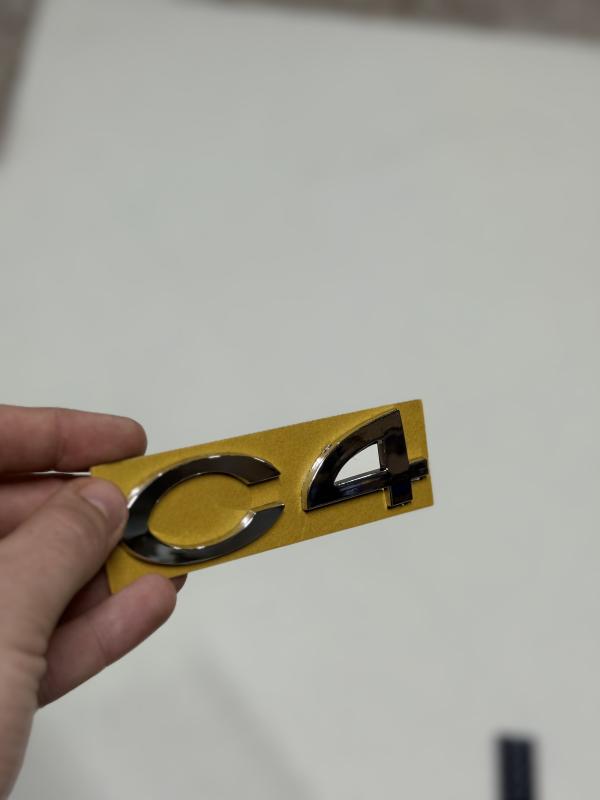 C4 Krom Bagaj Yazısı Kalın Model 3M 3D ABS