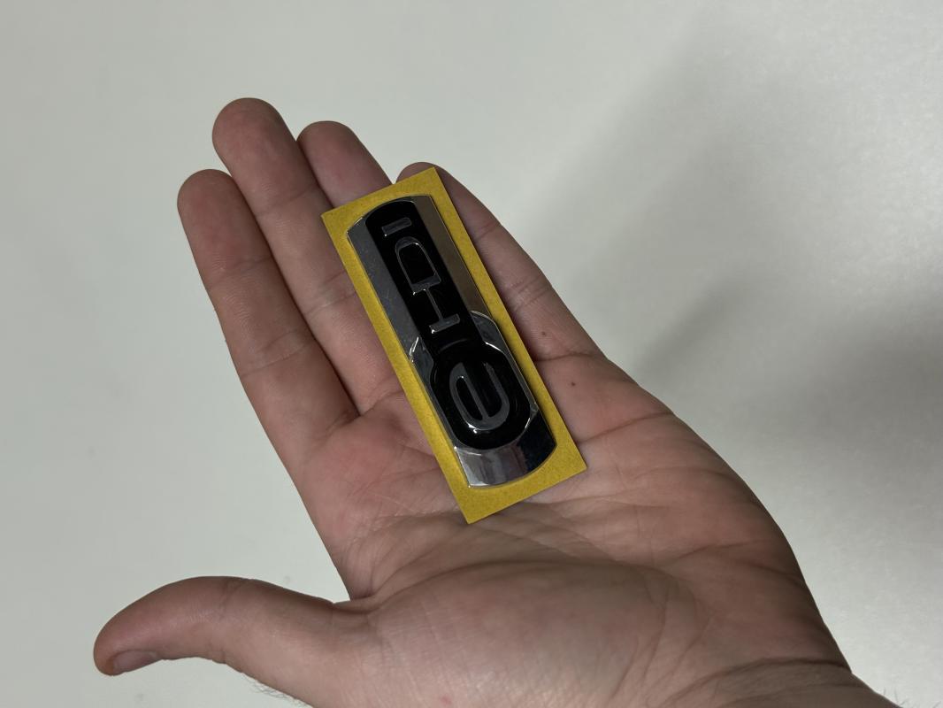 e-Hdi Krom-Siyah Bagaj Yazısı 3M 3D ABS Logo Arma