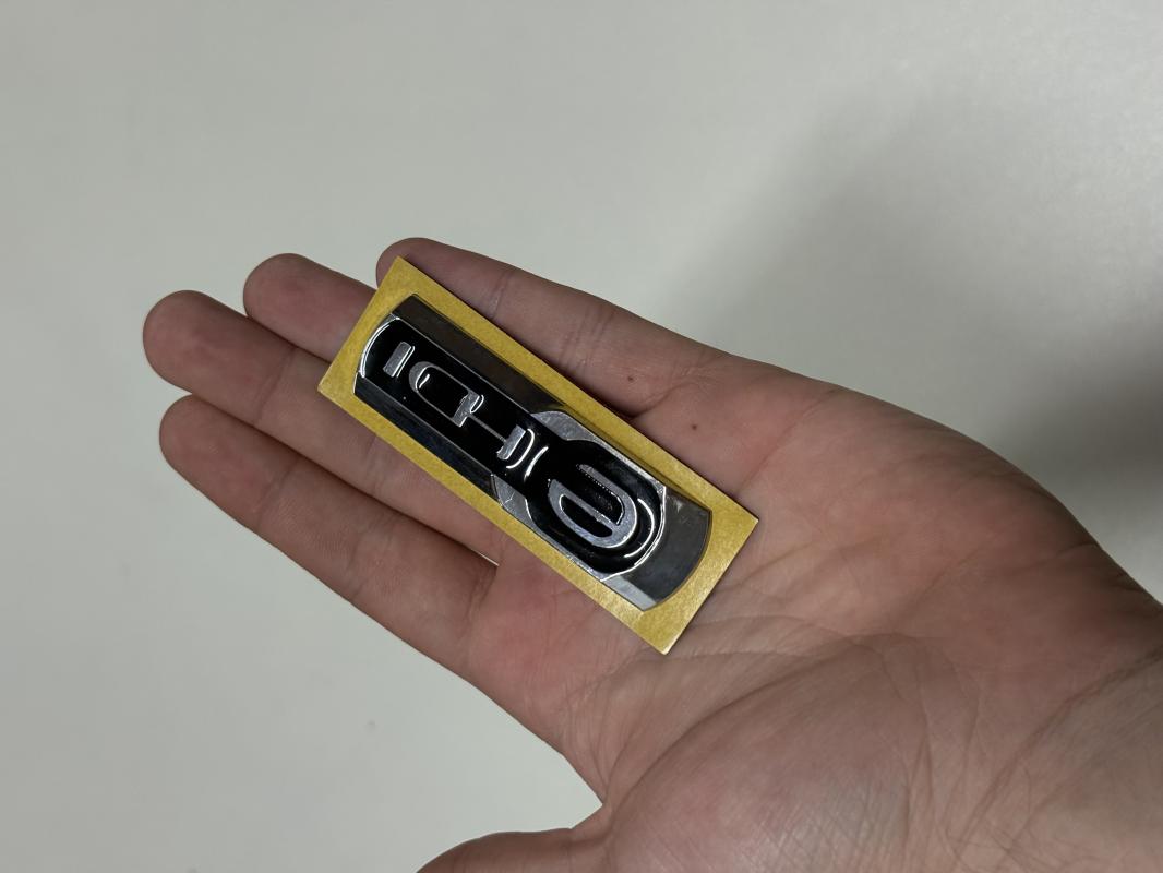 e-Hdi Krom-Siyah Bagaj Yazısı 3M 3D ABS Logo Arma
