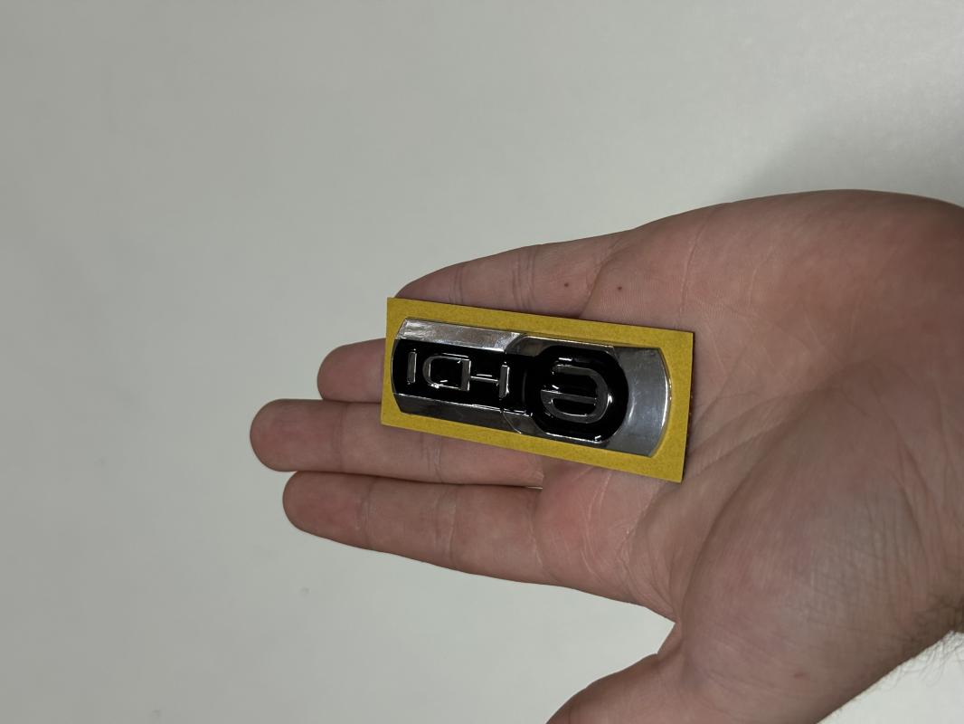 e-Hdi Krom-Siyah Bagaj Yazısı 3M 3D ABS Logo Arma