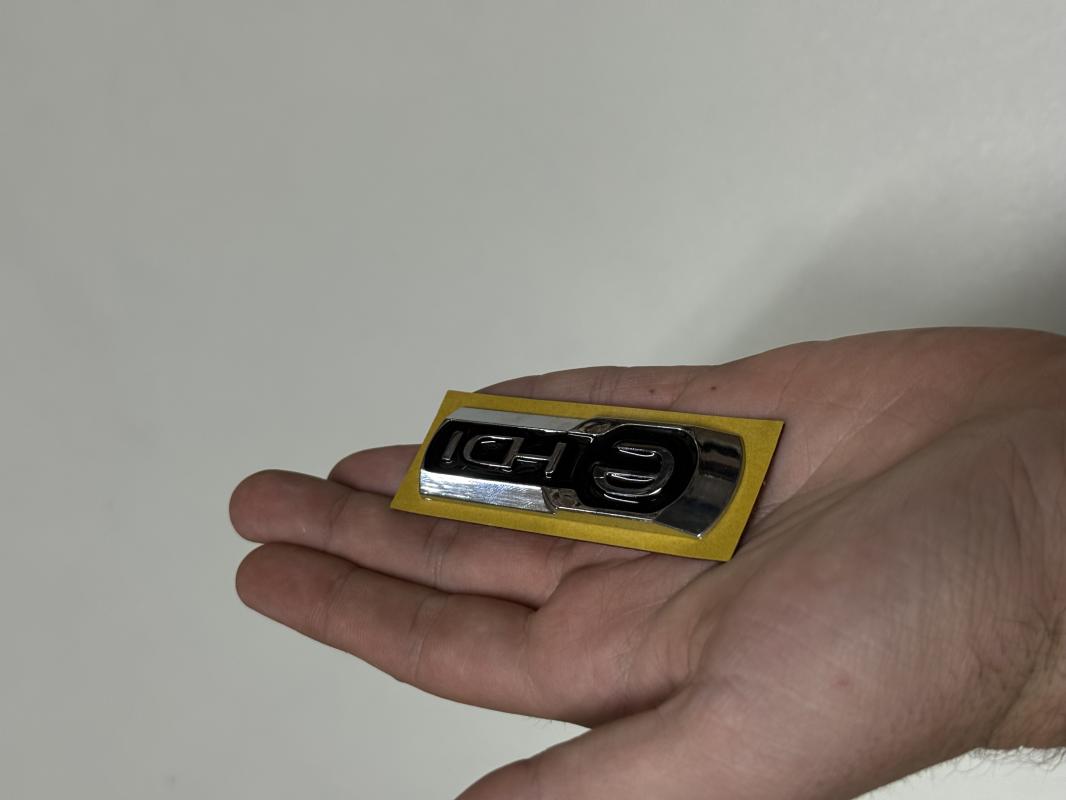 e-Hdi Krom-Siyah Bagaj Yazısı 3M 3D ABS Logo Arma