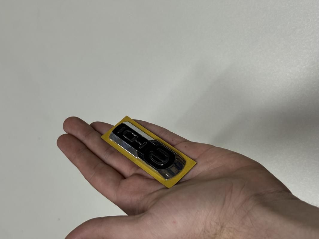 e-Hdi Krom-Siyah Bagaj Yazısı 3M 3D ABS Logo Arma