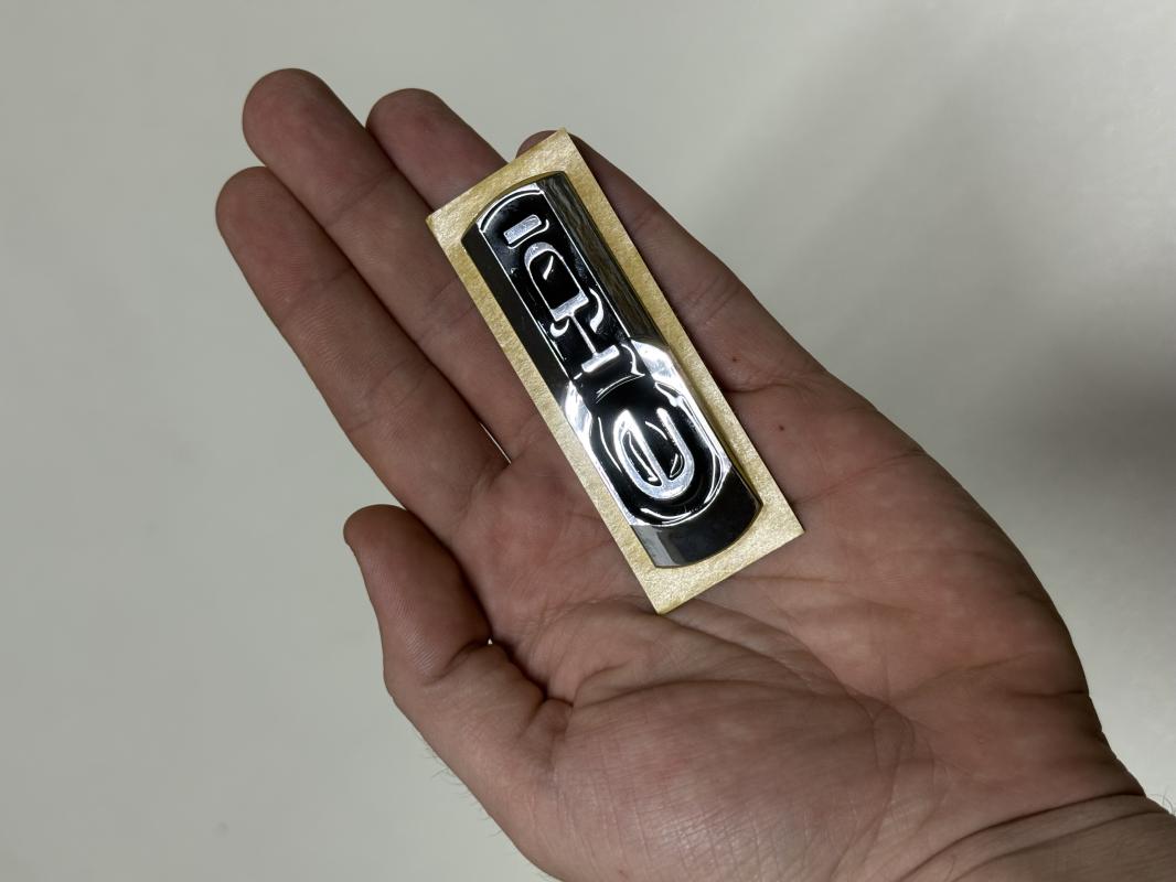 e-Hdi Krom-Siyah Bagaj Yazısı 3M 3D ABS Logo Arma