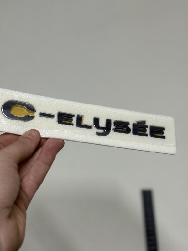 C-Elysee Krom Bagaj Yazısı Arma Logo 3M 3D ABS
