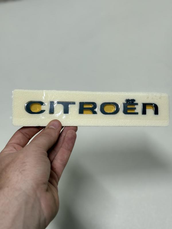 Citroen Orta Boy Krom Bagaj Yazısı 3M 3D ABS