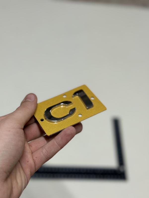 c1 İnce Model Krom Bagaj Yazısı 3M 3D ABS Logo Arma
