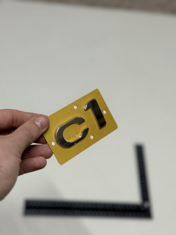 c1 İnce Model Krom Bagaj Yazısı 3M 3D ABS Logo Arma