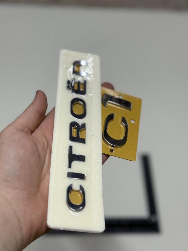 Citroen ve c1 Krom Bagaj Yazısı Seti 2’li 3M 3D ABS