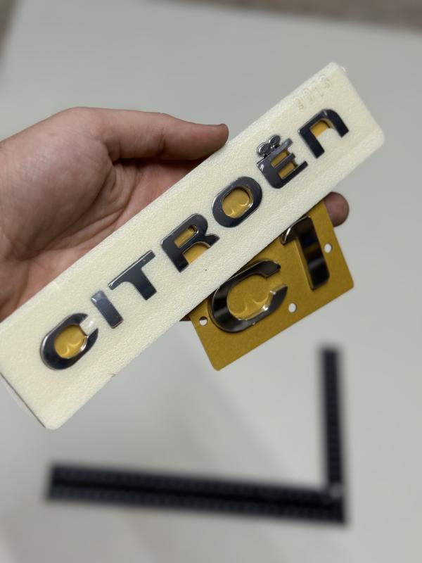 Citroen ve c1 Krom Bagaj Yazısı Seti 2’li 3M 3D ABS
