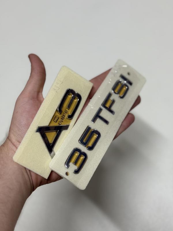 A3 ve 35 TFSI Krom Bagaj Yazısı Seti 3M 3D ABS