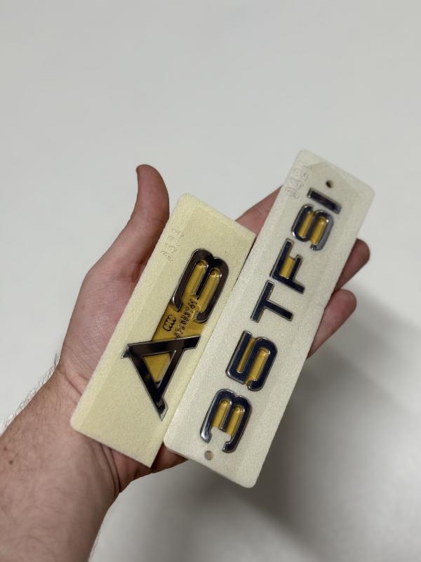 A3 ve 35 TFSI Krom Bagaj Yazısı Seti 3M 3D ABS