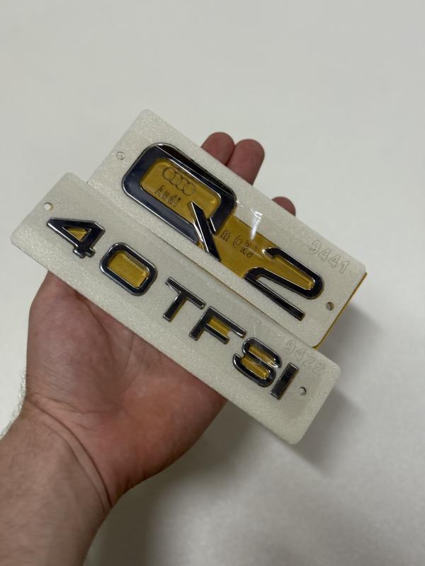 Q2 ve 40 TFSI Krom Bagaj Yazısı Seti 2’li 3M 3D ABS Arma Logo