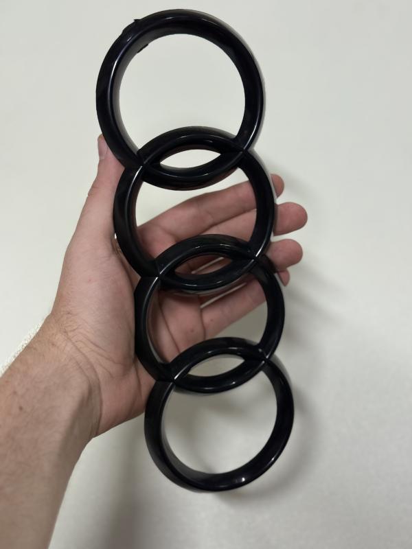 Audi Uyumlu Piano Black Panjur Arması (275mm) Arma Logo