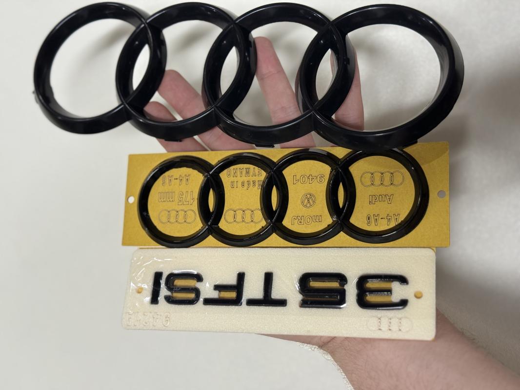 35 TFSI Piano Black Bagaj Yazısı ve Audi Panjur ve Bagaj Arması Seti 3’lü 3M 3D ABS