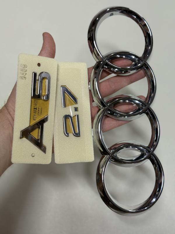 A5 ve 2.7 Krom Bagaj Yazısı ve Panjur Arması Seti 3’lü Paket Logosu Arması 3M 3D ABS