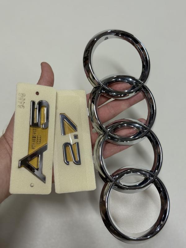 A5 ve 2.7 Krom Bagaj Yazısı ve Panjur Arması Seti 3’lü Paket Logosu Arması 3M 3D ABS