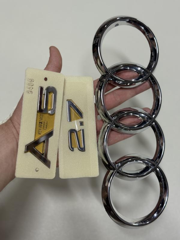 A5 ve 2.7 Krom Bagaj Yazısı ve Panjur Arması Seti 3’lü Paket Logosu Arması 3M 3D ABS