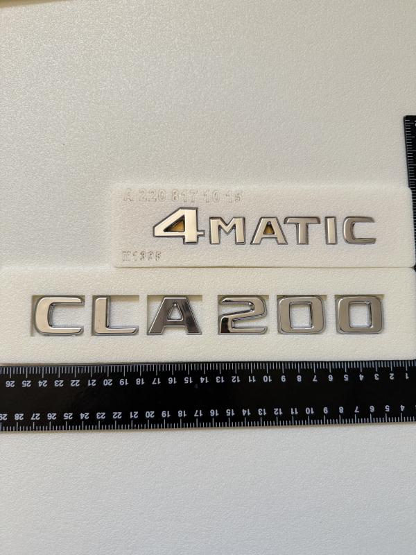 CLA 200 ve 4Matic Krom Bagaj Yazısı Seti 2’li 3M 3D ABS 3M 3D ABS Logo Arma
