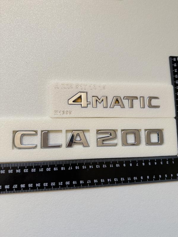 CLA 200 ve 4Matic Krom Bagaj Yazısı Seti 2’li 3M 3D ABS 3M 3D ABS Logo Arma