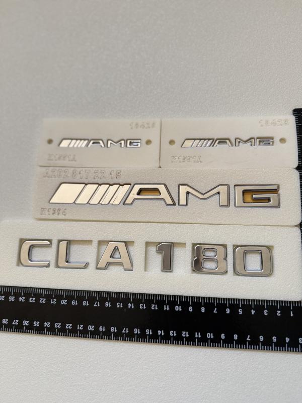 CLA 180 ve AMG Krom Bagaj ve Çamurluk Yazısı Seti 4’lü 3M 3D ABS 3M 3D ABS Logo Arma