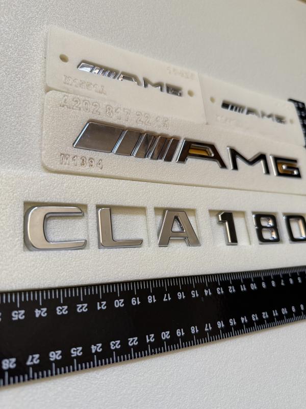 CLA 180 ve AMG Krom Bagaj ve Çamurluk Yazısı Seti 4’lü 3M 3D ABS 3M 3D ABS Logo Arma