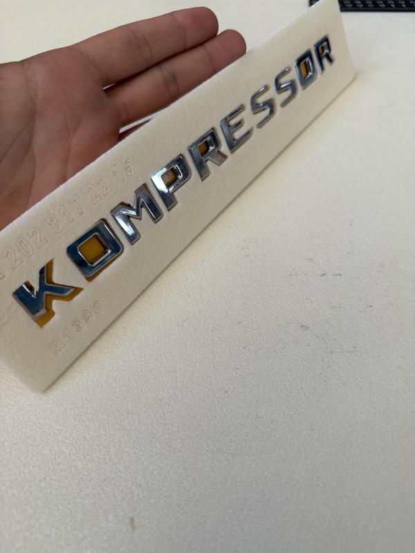 Kompressor Krom Bagaj Yazısı 3M 3D ABS Arma Logo