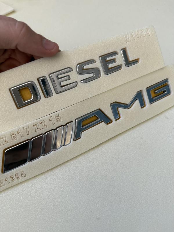 AMG ve Diesel Krom Bagaj Yazısı Seti 2’li 3M 3D ABS Arma Logo