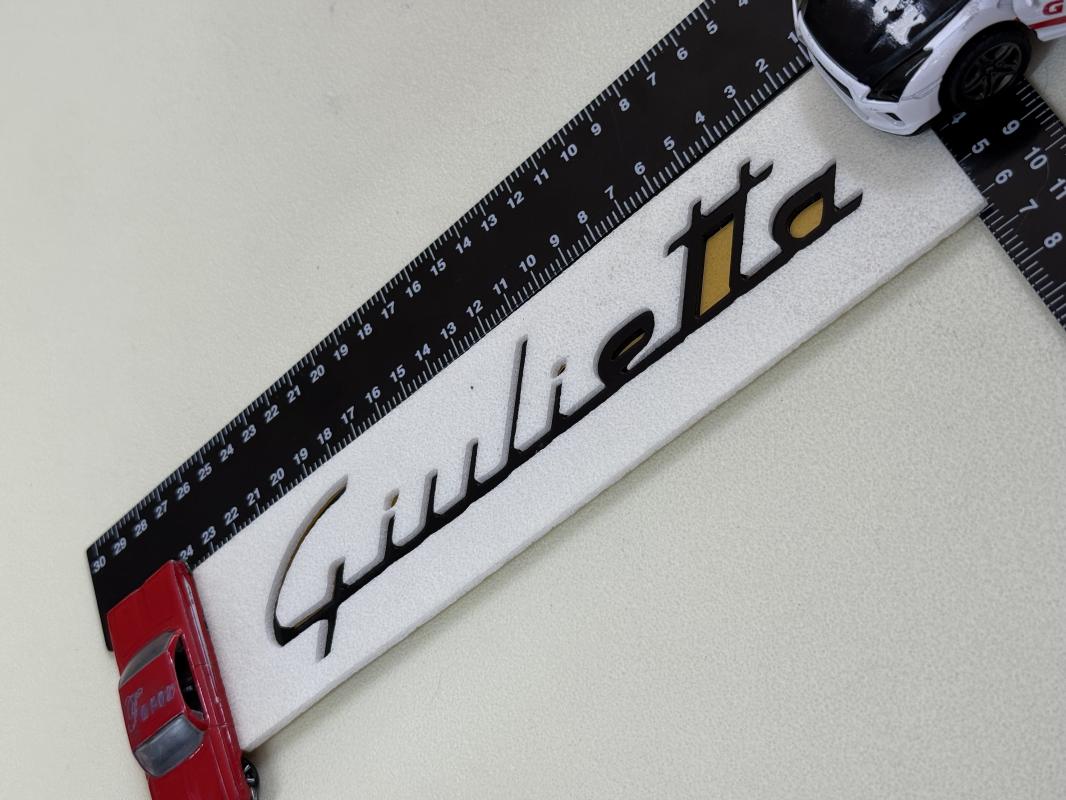 Giulietta Piano Black ABS Bagaj Yazısı 3M 3D ABS